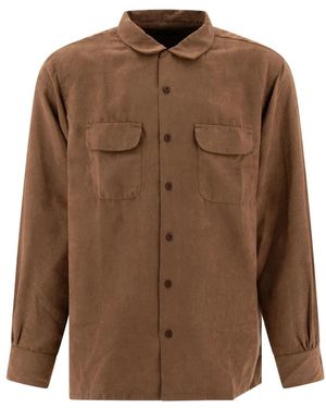 Engineered Garments Braunes Klassisches Baumwollhemd
