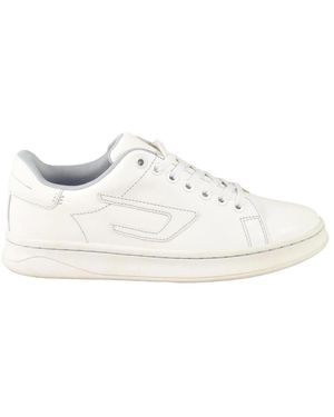 DIESEL Sneakers in pelle con suola in gomma - Bianco