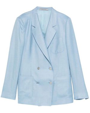 Tagliatore Jassen ,Blauw ,Leer 0205 Blazer