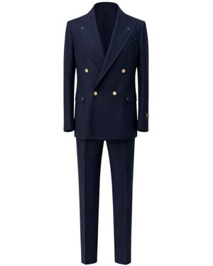 Franzese Collection Kostuums ,Blauw ,Bugatti Double-Breasted Suit