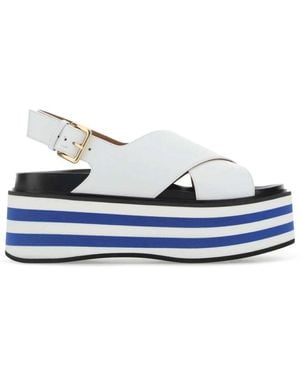 Marni Flat Sandals - Bleu