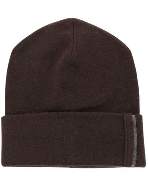 Brunello Cucinelli Kaschmir-Mütze Mit Monili-Detail - Braun
