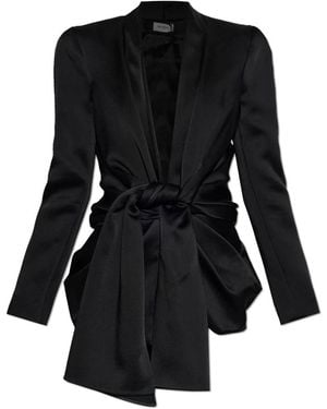 Balmain Jacke Mit Taillenbindung - Schwarz