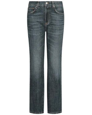 Marella Zeitlose Wide Leg Denim Jeans - Grau
