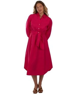 Caliban Midi Kleid - Rot