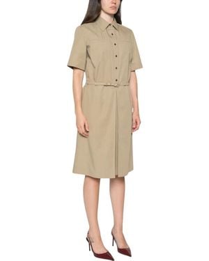 Fendi Shirt Dresses - Natural