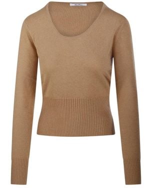 Max Mara Round-Neck Knitwear - Marrón