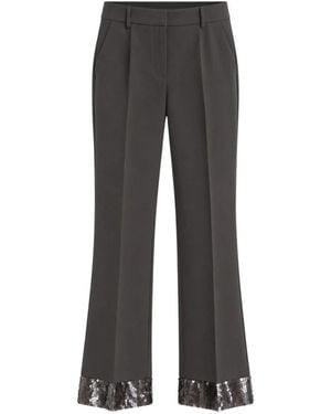 Jucca Broeken ,Grijs ,Leer Rechte Broek