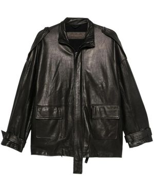 Giorgio Brato Gd27F23096Mga Leren Jas - Zwart