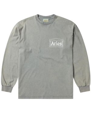 Aries Aged Temple Ls Tee - Grau