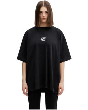 Vetements Tops ,Zwart ,Katoen Biker Cross Logo T-Shirt