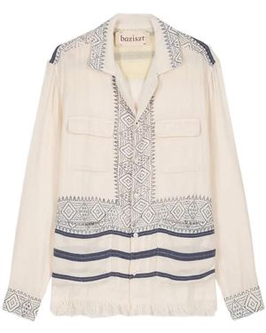 BAZISZT Casual Shirts - Natural