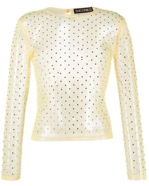 Siedres Tops ,Geel ,Gele Desta Stijlvolle Mode Accessoire - Wit