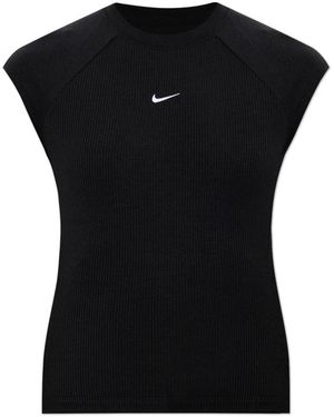 Nike Fitness ,Zwart ,Polyester Logo Top