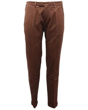 BRIGLIA Slim-Fit Trousers - Brown