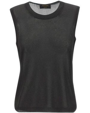 Gran Sasso Sleeveless Tops - Black