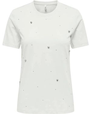 ONLY Tops ,Wit ,Filizza Life S/S Stone Top Box Jrs