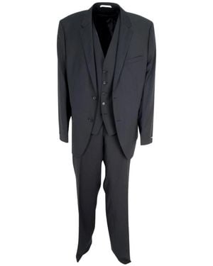 HUGO Single Breasted Suits - Black