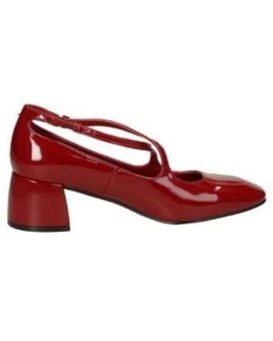 Jeannot Schoenen ,Rood ,Leer Rode Mary Jane Hakken