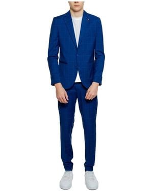 MULISH Single Breasted Suits - Blue