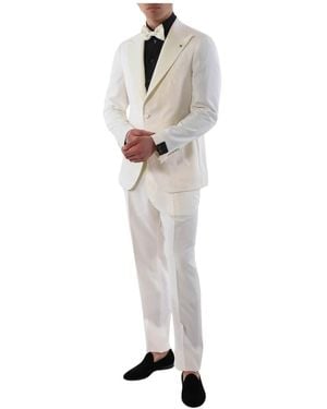 Tagliatore Single Breasted Suits - White