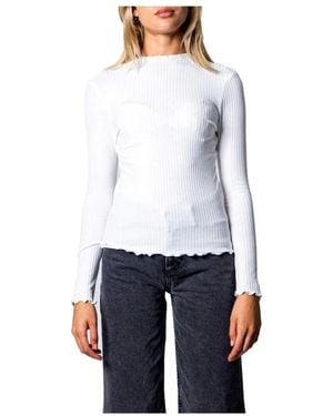 ONLY Truien & Vesten ,Wit ,Polyester Stijlvol Wit Coltrui Sweater