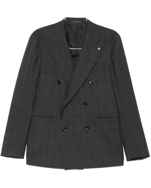 Tagliatore Double-Breasted Pak Met Ruitpatroon - Zwart