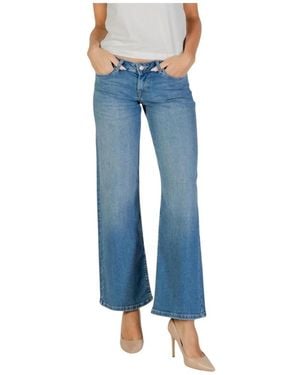 ONLY Jeans Mit Used-Look, Reißverschluss Und Knopf - Blau
