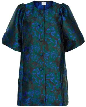 iN FRONT Grüne Angelina Jacke Mit Blumenstickerei - Blau