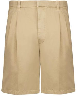 Prada Korte Broeken ,Katoen Katoenen Bermuda Shorts Vintage Stijl - Naturel