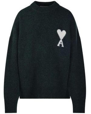 Ami Paris Round-Neck Knitwear - Negro