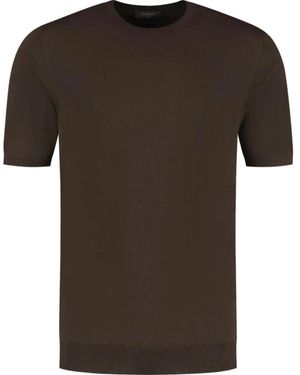 Zanone Round-Neck Knitwear - Brown