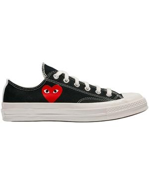 COMME DES GARÇONS PLAY Schwarze Heart Low Canvas Sneakers
