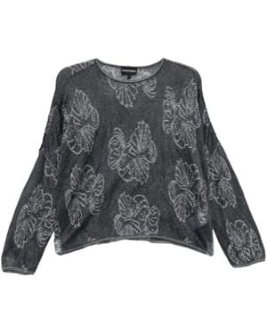 Emporio Armani Round-Neck Knitwear - Grey