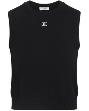 Celine Tops ,Zwart ,Wol Top Van Fijne Wol