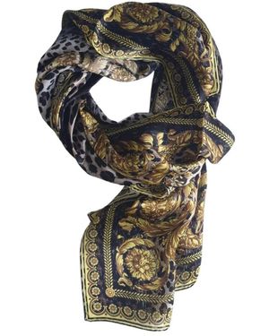Versace Foulard Stola Pashmina Seta - Schwarz