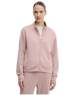EA7 Hoodies & Sweatvesten ,Roze ,Polyester Zip-Up Sweatshirt