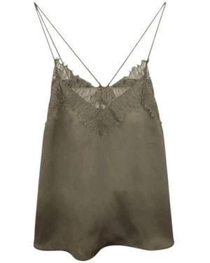 IRO Tops ,Groen ,Denim Zijden Top