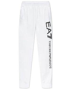 EA7 Sweatpants Met Logo - Wit