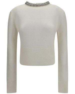 Pinko Round-Neck Knitwear - Gris