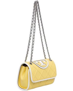 Tory Burch Fleming Quilted Crossbody Tas - Metallic