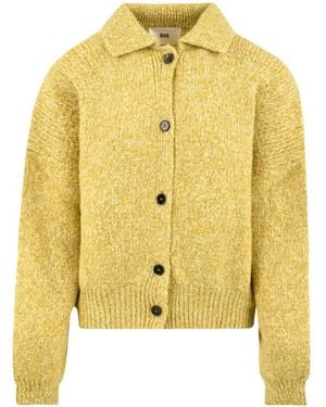 SOLOTRE Cardigan Met Zonne-Kraag - Geel