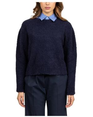 Tela Round-Neck Knitwear - Blu