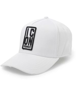 DSquared² Be Icon Logo Baseball Cap - Weiß