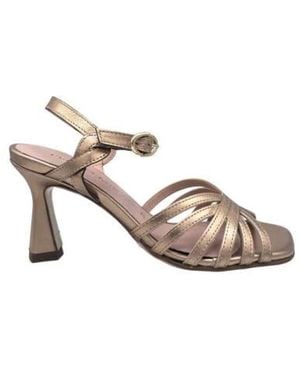 Pedro Miralles Schoenen ,Geel ,Leer Roségouden Hoge Hak Sandalen - Metallic