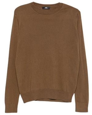 Alpha Studio Round-Neck Knitwear - Brown