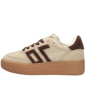Back70 Schoenen ,Leer Xxl Sneaker - Naturel