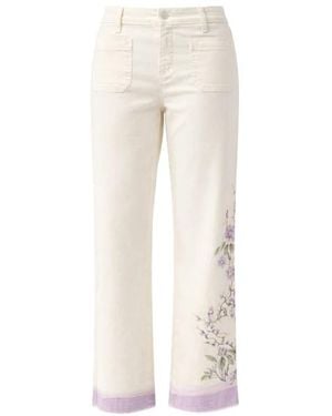 Cambio Straight Fit Jeans - Natural