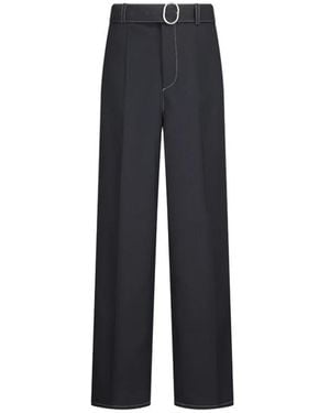 Jil Sander Broek Met Riem - Blauw