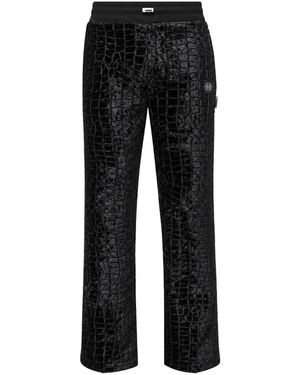 Philipp Plein Straight Trousers - Negro